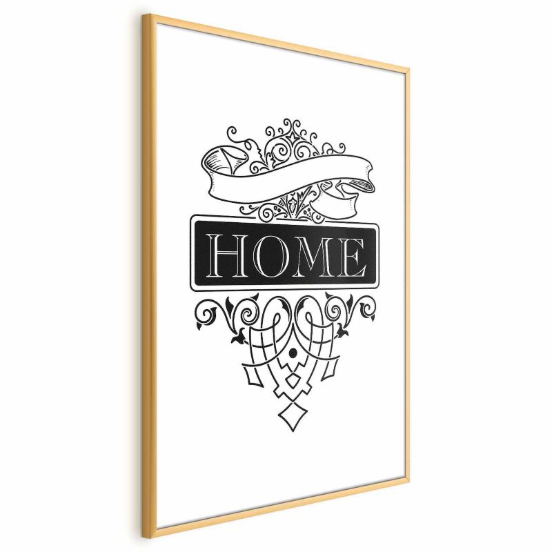 Artgeist Home plakat 40 x 60 cm med guldramme, 1 stk