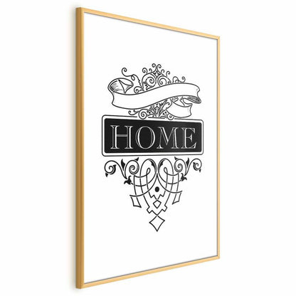 Artgeist Home plakat 40 x 60 cm med guldramme, 1 stk