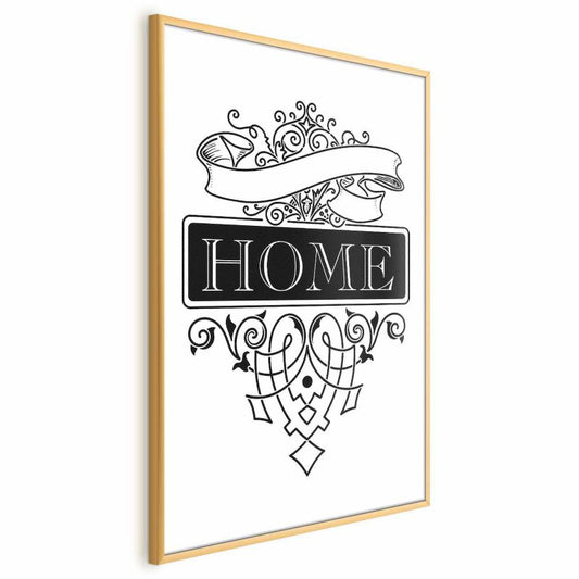 Artgeist Home plakat 40x60 cm med guldramme, 1 stk