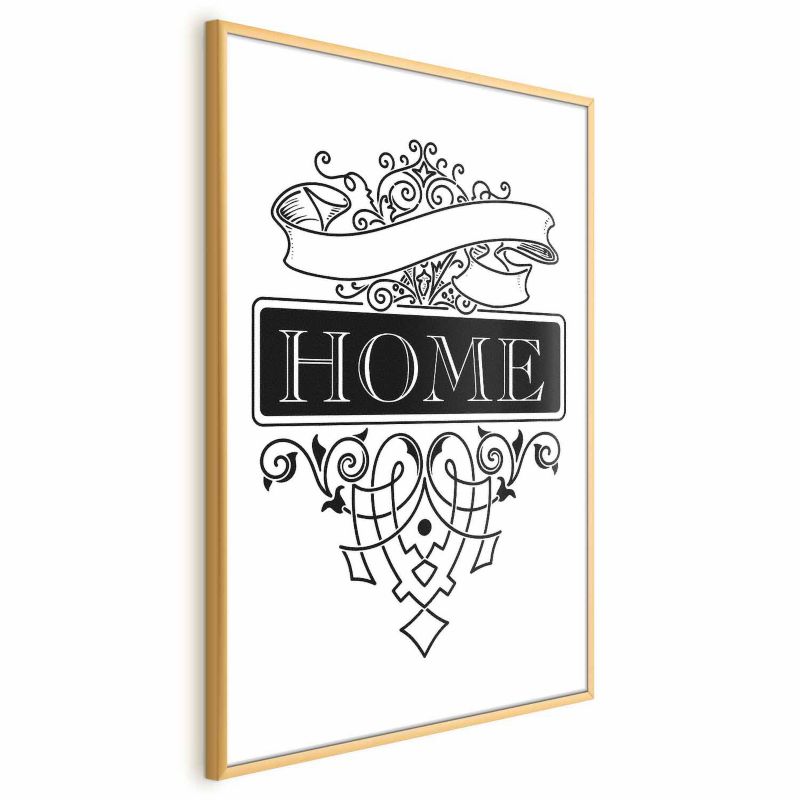 Artgeist Home plakat 60x90 cm med guldramme, 1 stk