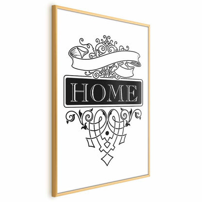 Artgeist Home plakat 60x90 cm med guldramme, 1 stk