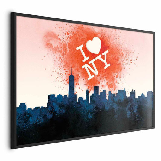 Artgeist I love NY plakat 30 x 21 cm med sort ramme, 1 stk