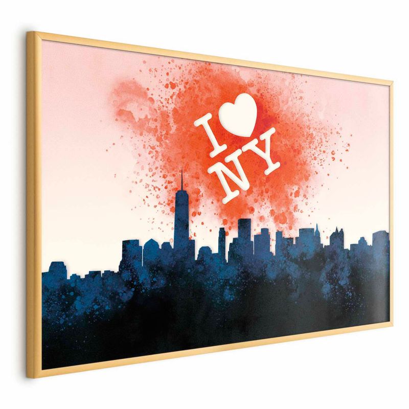 Plakat Artgeist I love NY 42 x 29,7 cm med guldramme, 1 stk