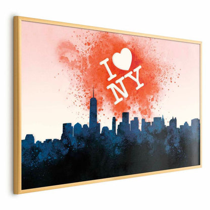 Plakat Artgeist I love NY 42 x 29,7 cm med guldramme, 1 stk