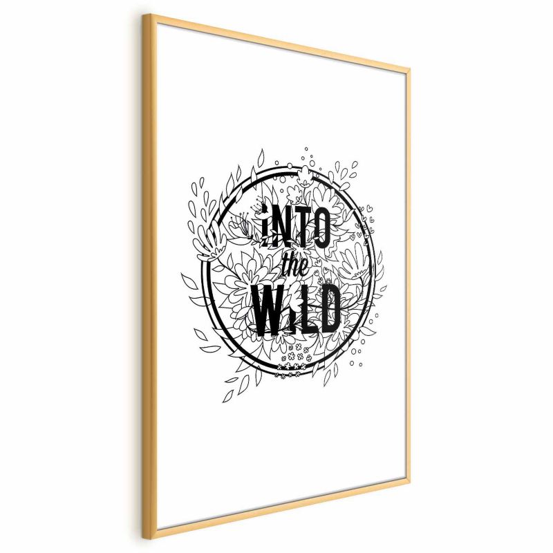 Artgeist Into the Wild plakat 40x60 cm med guldramme, 1 stk
