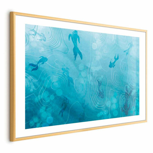 Artgeist plakat Japansk dam 30 x 21 cm med guldramme, 1 stk