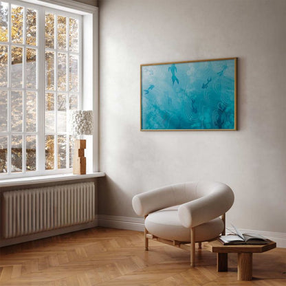 Artgeist plakat Japansk dam 30 x 21 cm med guldramme, 1 stk