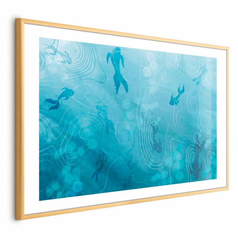 Artgeist plakat Japansk dam 60 x 40 cm med guldramme, 1 stk