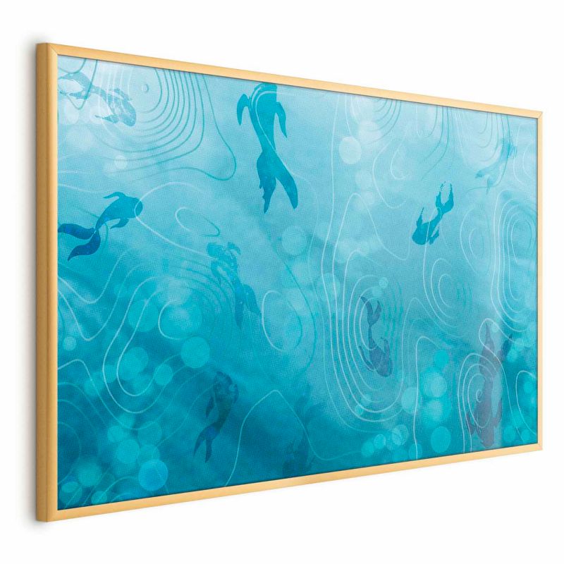 Artgeist plakat Japansk dam 60 x 40 cm med guldramme, 1 stk