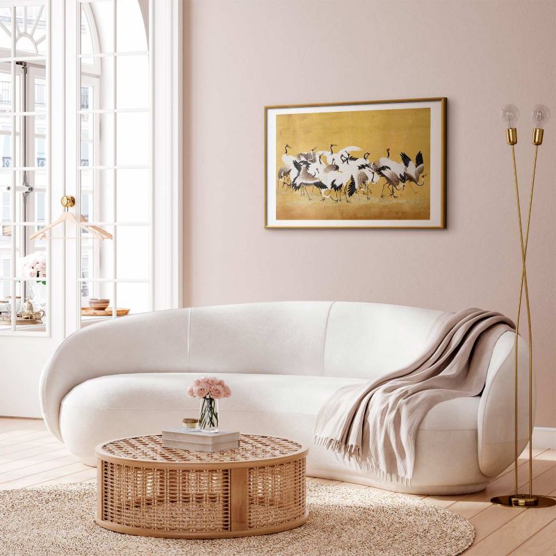 Plakat Artgeist Japanske traner 30x21 cm med gyldent ramme, 1 stk