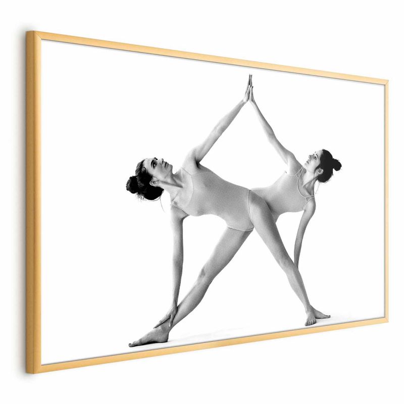 Artgeist yoga-plakat 60 x 40 cm med guldramme, 1 stk