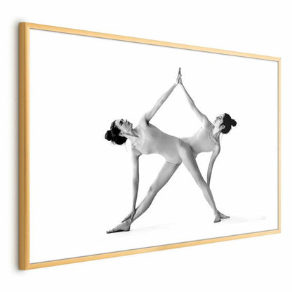 Artgeist yoga-plakat 60 x 40 cm med guldramme, 1 stk