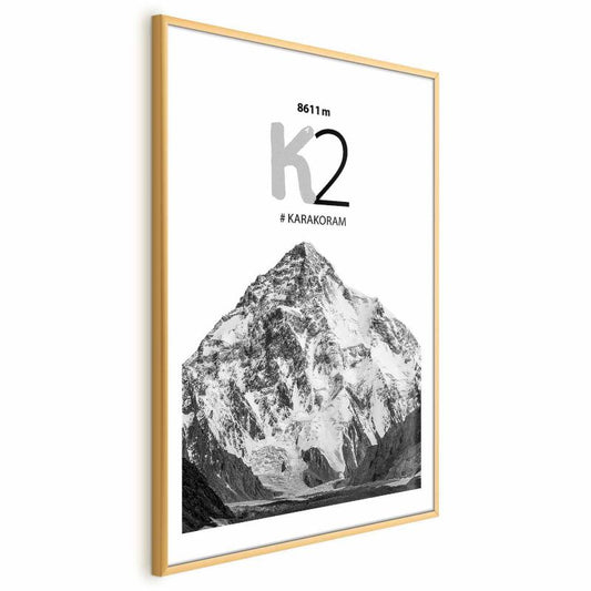 Artgeist K2 plakat 21x30 cm med guldramme, 1 stk