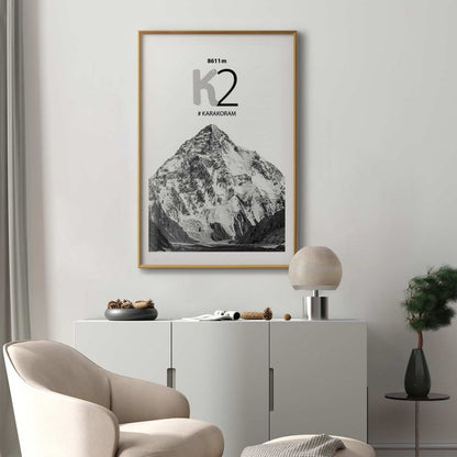 Artgeist K2 plakat 21x30 cm med guldramme, 1 stk