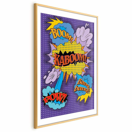 Artgeist Kaboom plakat 21 x 30 cm med guldramme, 1 stk