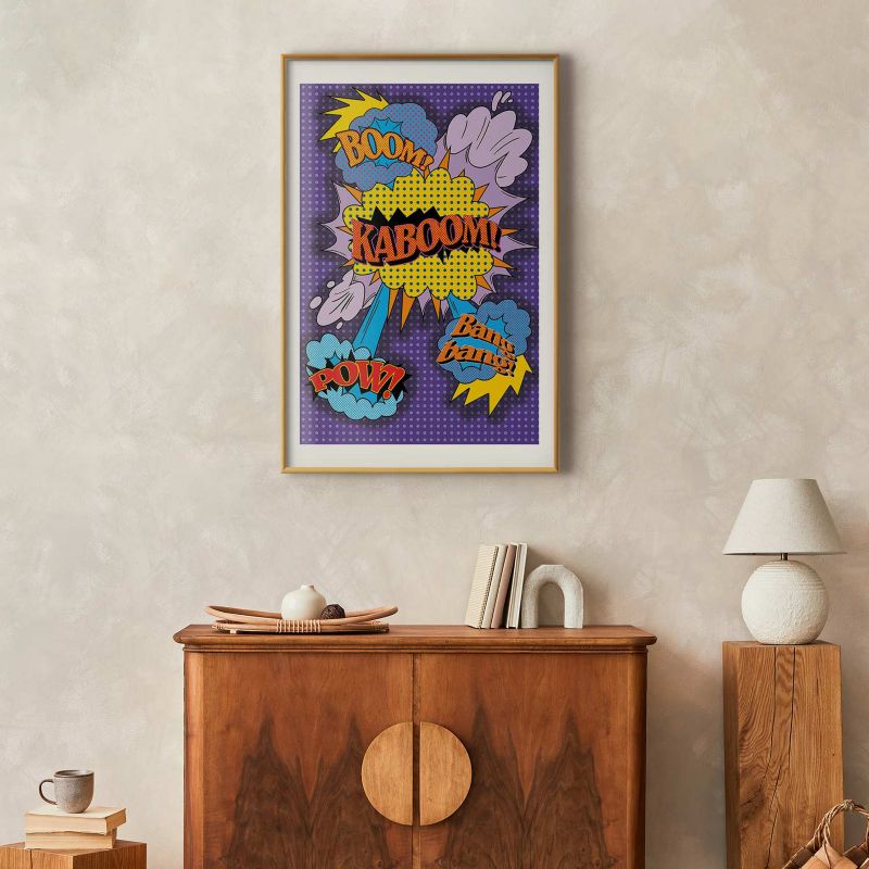 Artgeist Kaboom plakat 21 x 30 cm med guldramme, 1 stk