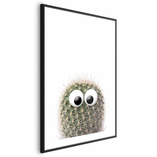 Artgeist plakat Kaktus med øjne 40x60 cm med sort ramme, 1 stk