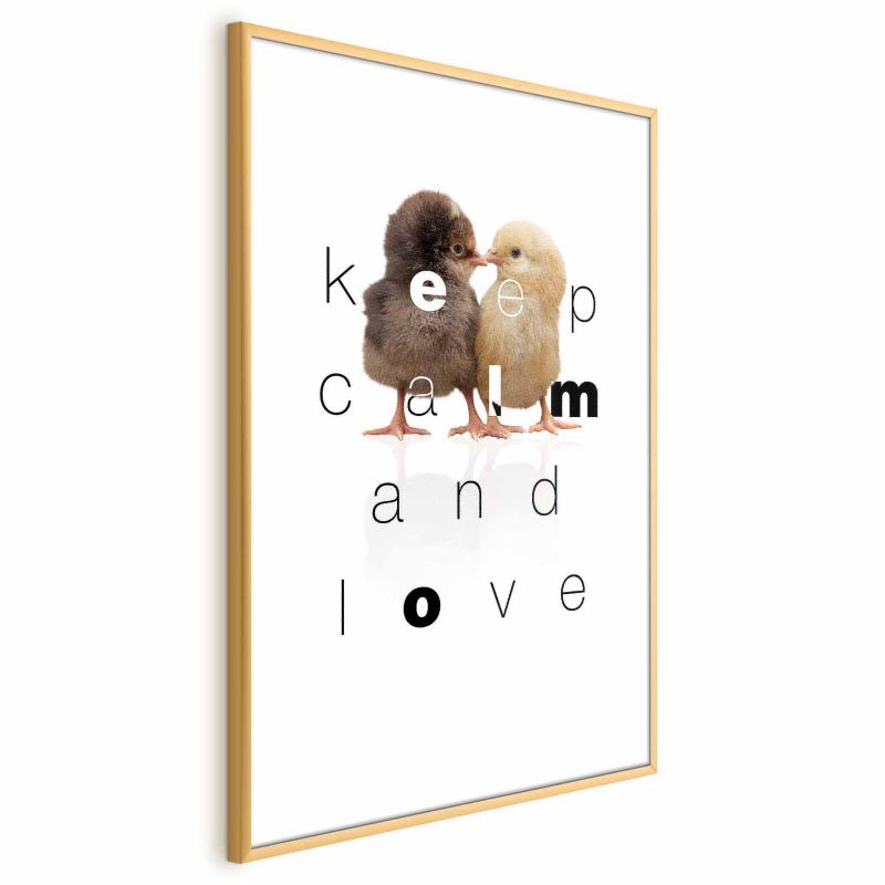 Artgeist Keep Calm plakat 21 x 30 cm med guldramme, 1 stk