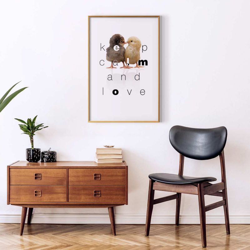 Artgeist Keep Calm plakat 21 x 30 cm med guldramme, 1 stk