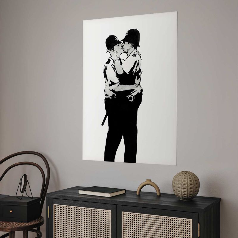 Artgeist plakat Kissing Coppers 21x30 cm uden ramme 1 stk