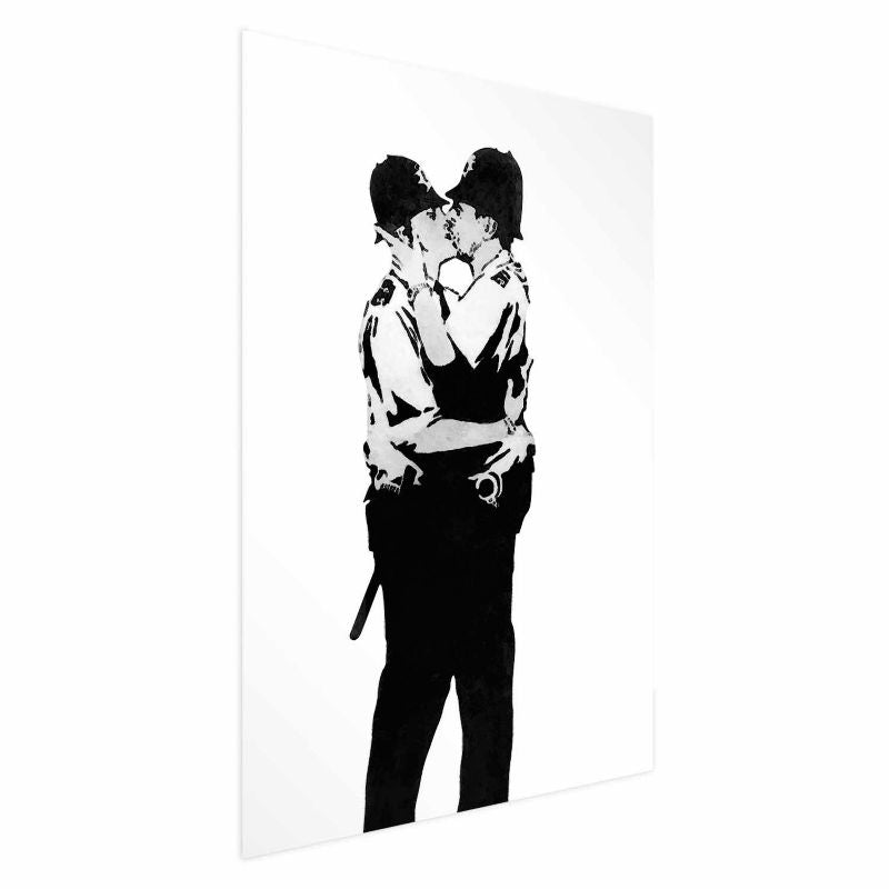 Artgeist Kissing Coppers plakat 40x60 cm uden ramme, 1 stk