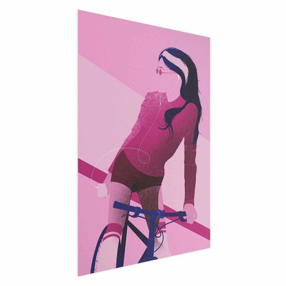Artgeist plakat Kvinde på cykel 40 x 60 cm uden ramme 1 stk