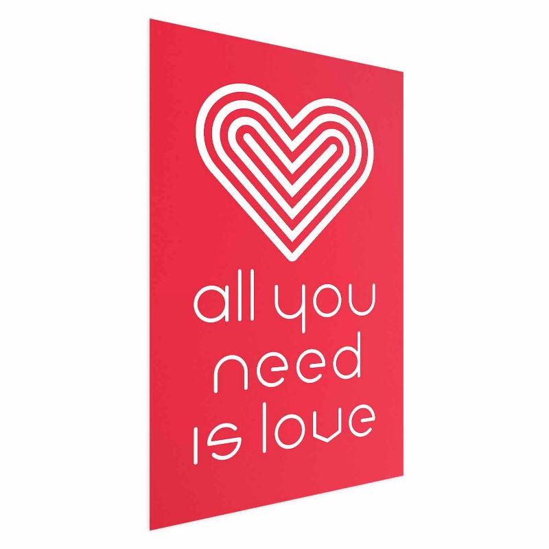 Plakat Artgeist Elsk hinanden 21x30 cm uden ramme 1 stk