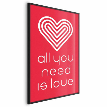 Plakat Artgeist "Elsk hinanden" 21 x 30 cm med sort ramme, 1 stk