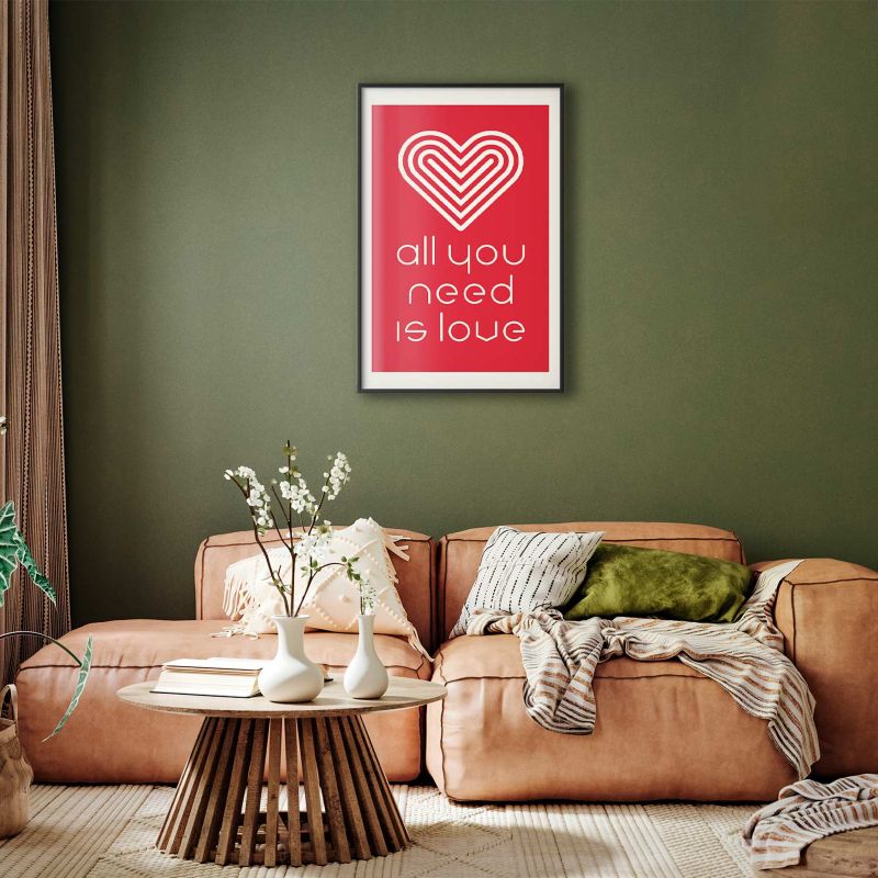 Artgeist plakat "Kochajmy się" 29,7 x 42 cm med sort ramme, 1 stk