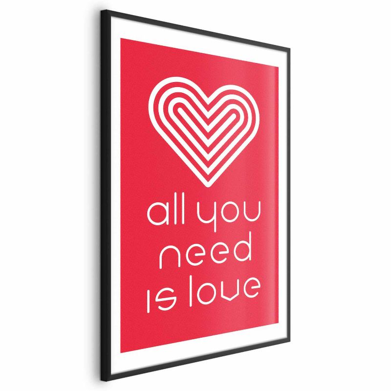 Artgeist plakat Kochajmy się 40 x 60 cm med sort aluminiumsramme, 1 stk