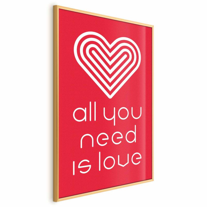 Artgeist plakat "Kochajmy się" 40 x 60 cm med guldramme, 1 stk