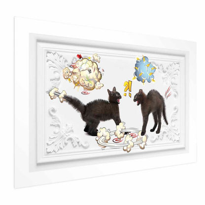 Artgeist plakat Kattekamp 90 x 60 cm uden ramme, 1 stk