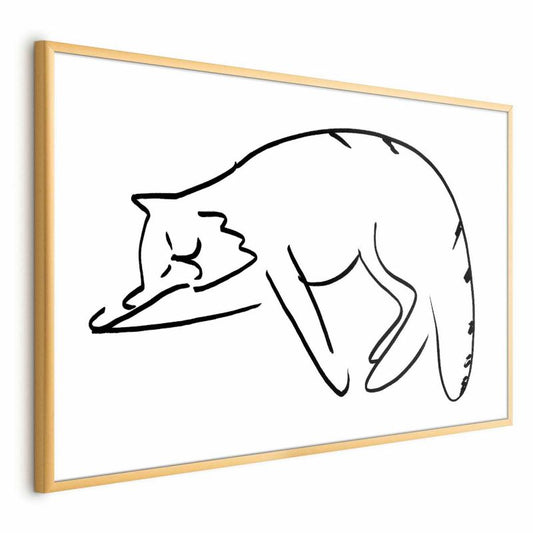 Artgeist plakat Katte drømme 90 x 60 cm med guldramme, 1 stk