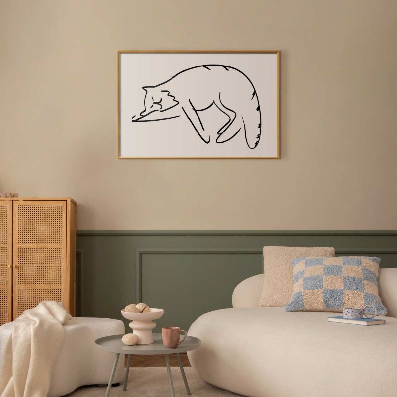 Artgeist plakat Katte drømme 90 x 60 cm med guldramme, 1 stk