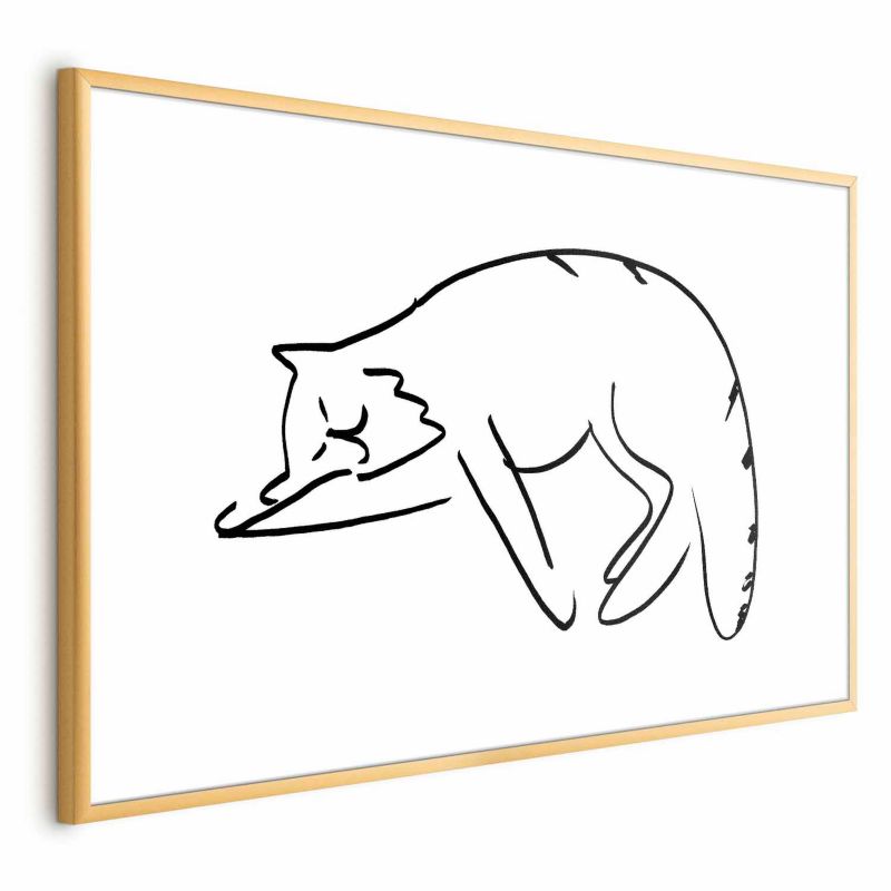 Artgeist plakat Katte drømme 90 x 60 cm med guldramme, 1 stk