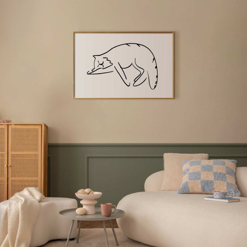 Artgeist plakat Katte drømme 90 x 60 cm med guldramme, 1 stk