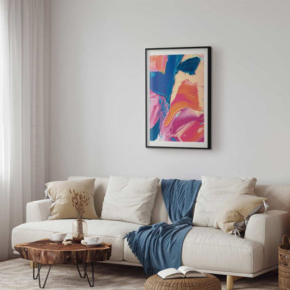 Artgeist plakat Farverig Ekspression 40x60 cm med sort ramme, 1 stk