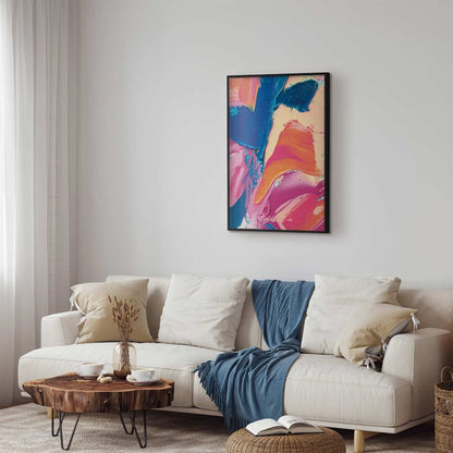 Artgeist plakat farverig ekspression 60 x 90 cm med sort ramme, 1 stk