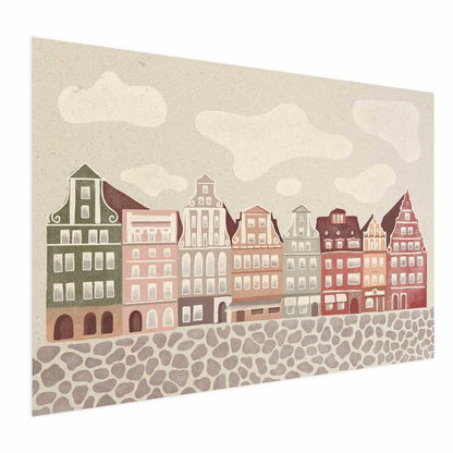 Artgeist plakat farverige facader 90 x 60 cm uden ramme 1 stk