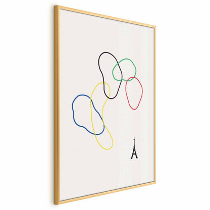 Artgeist plakat farverige cirkler 29,7x42 cm med guldramme 1 stk