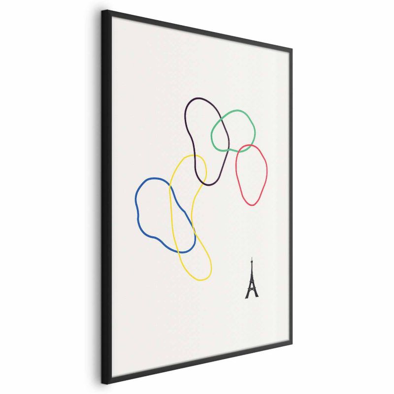 Artgeist plakat farverige cirkler 60 x 90 cm med sort ramme, 1 stk