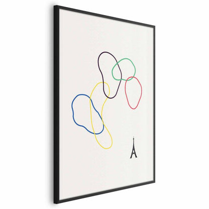 Artgeist plakat farverige cirkler 60 x 90 cm med sort ramme, 1 stk