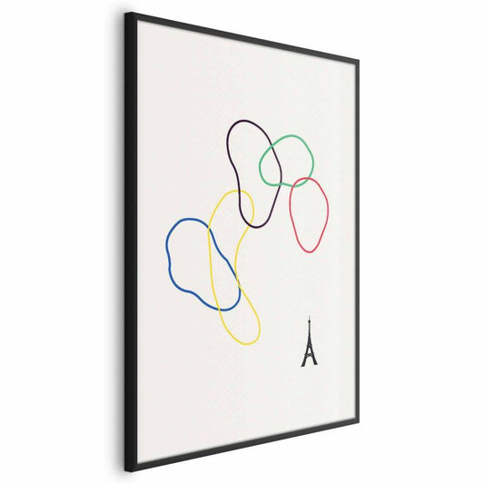 Artgeist plakat farverige cirkler 60 x 90 cm med sort ramme, 1 stk