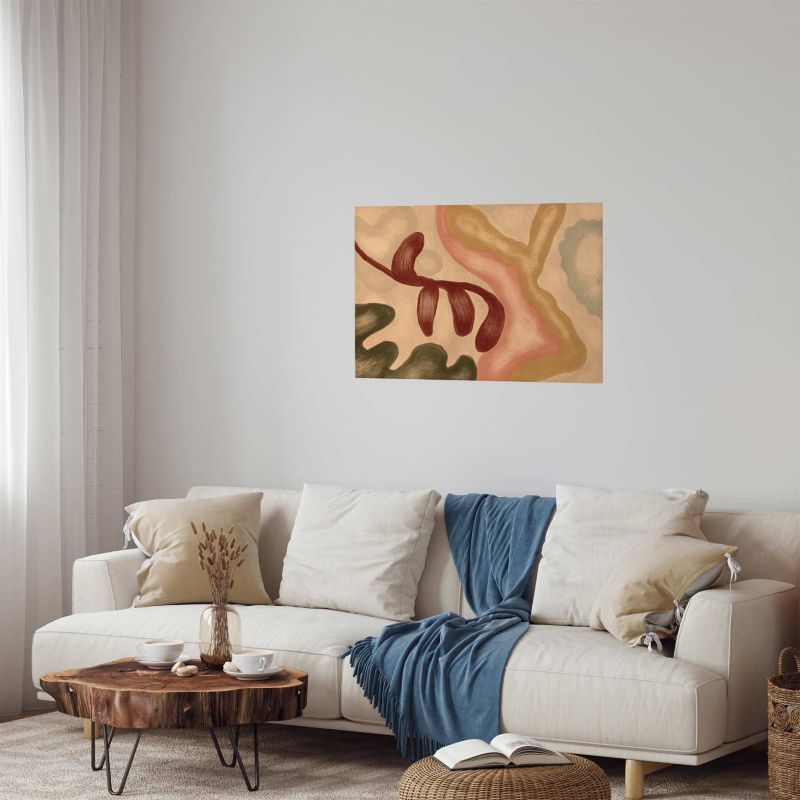 Artgeist plakat farverige former 30 x 21 cm uden ramme, 1 stk