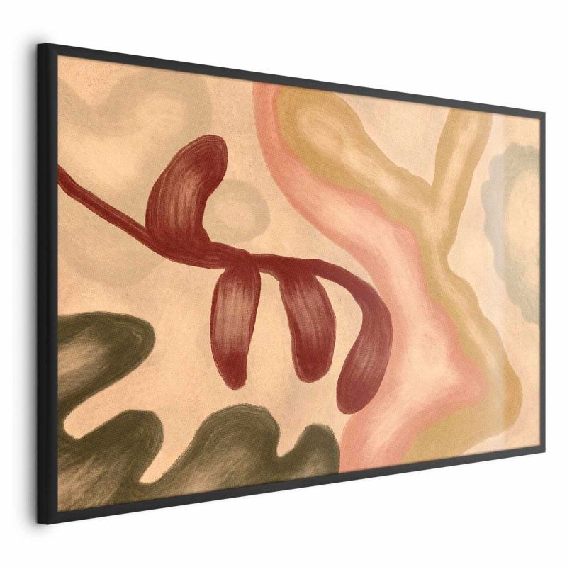 Artgeist plakat farverige former 30x21 cm med sort ramme, 1 stk