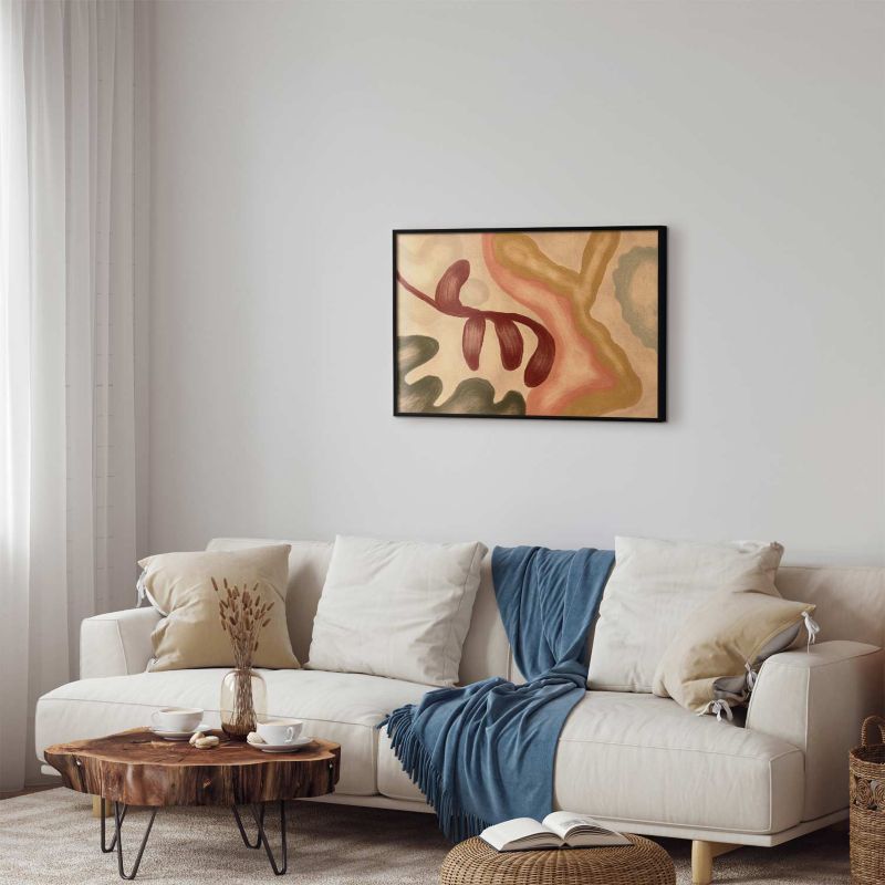 Artgeist plakat farverige former 90 x 60 cm med sort ramme, 1 stk