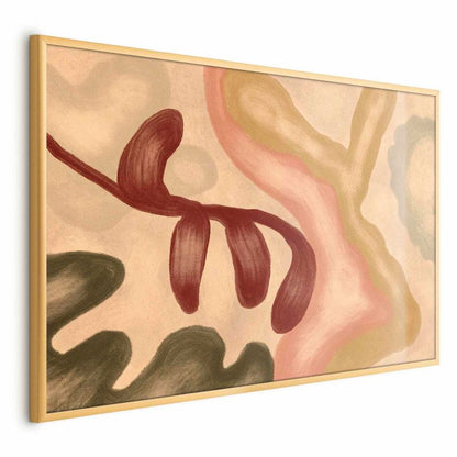 Plakat Artgeist Farverige former 90 x 60 cm med guldramme, 1 stk