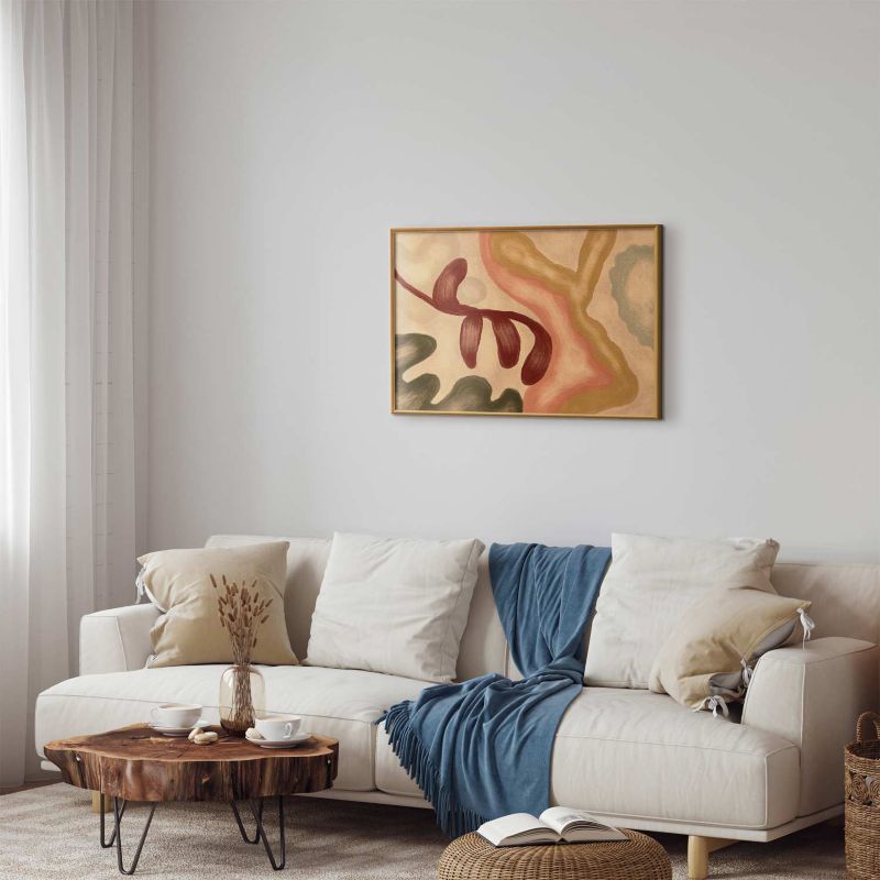 Plakat Artgeist Farverige former 90 x 60 cm med guldramme, 1 stk