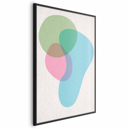 Artgeist plakat Farverige pletter 21x30 cm med sort ramme, 1 stk
