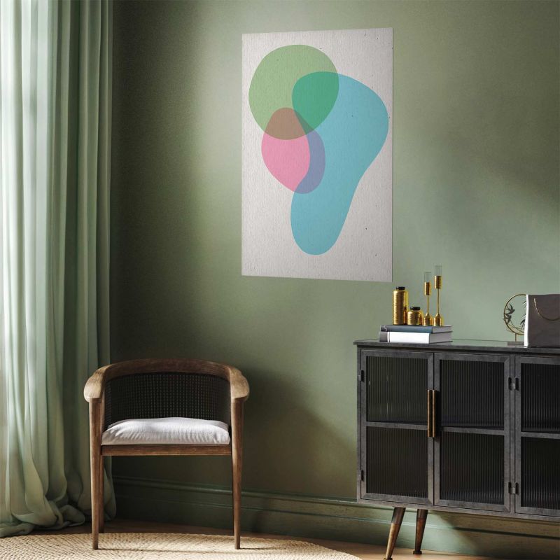 Artgeist plakat farverige pletter 29,7x42 cm uden ramme 1 stk